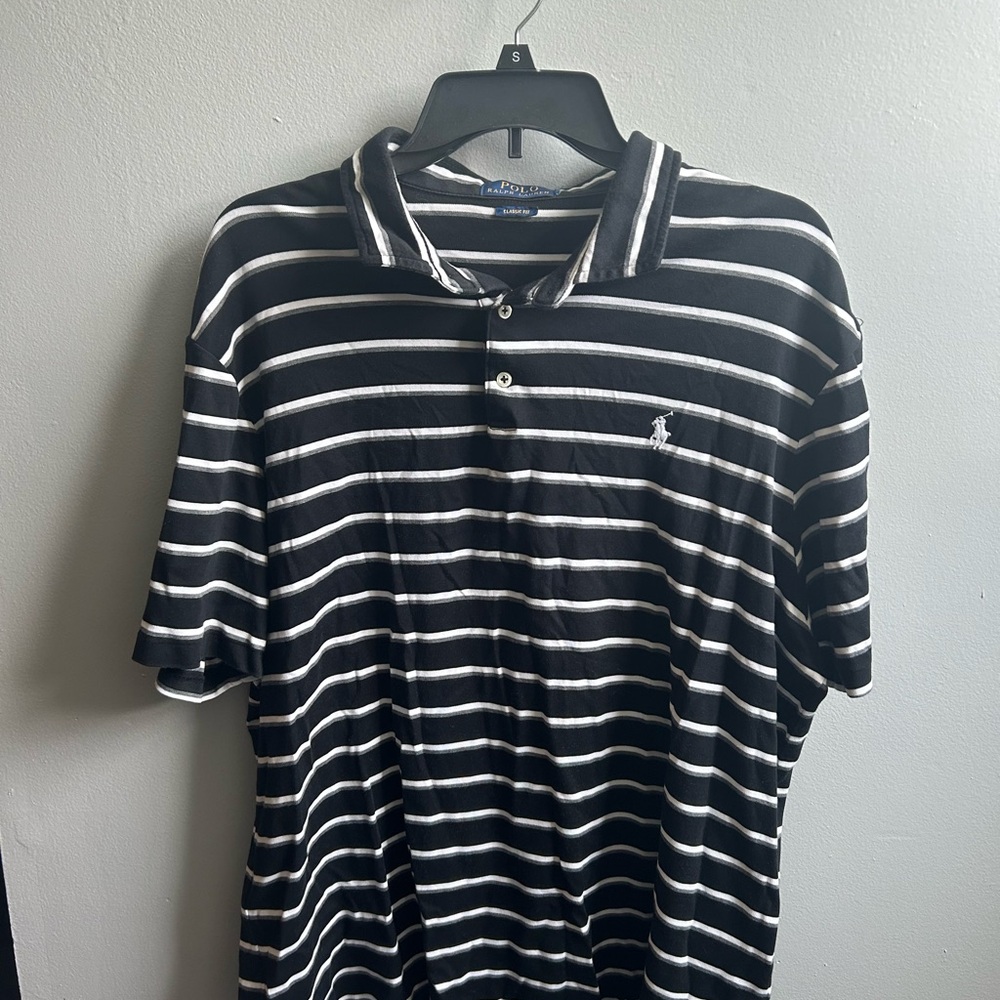 Ralph Lauren Black and White Polo Shirt
